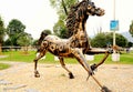 The Robot statue in Juzizhou island Royalty Free Stock Photo