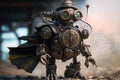 Robot Steampunk Steam Art Ai. Generative AI Royalty Free Stock Photo