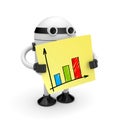 Robot with sticky note