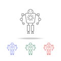 robot strongman icon. Elements in multi colored icons for mobile concept and web apps. Icons for website design and development, a
