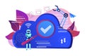 Cloud robotics concept vector illustration.