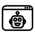 Robot symbol - artificial intelligence icon