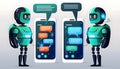 robot system Artificial intelligence Chatgpt Chatbot AI communicate, technology intelligent robot AI Chat GPT application software
