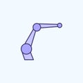 robot system 2 colored line icon. Simple colored element illustration. robot system outline symbol design from new technologies