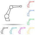 robot system multi color style icon. Simple thin line, outline vector of new technologies icons for ui and ux, website or mobile Royalty Free Stock Photo