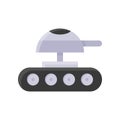 Robot tank , Robotics related flat design icon Royalty Free Stock Photo