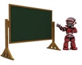 Robot teacher in classroom