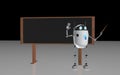 Robot teacher 3d render.