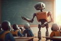 robot teaching children Royalty Free Stock Photo