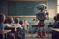robot teaching children Royalty Free Stock Photo
