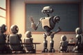 robot teaching children Royalty Free Stock Photo
