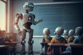 robot teaching children Royalty Free Stock Photo