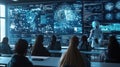 Robot Teaching Students with Interactive Digital Screen