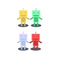 Robot team with color design set