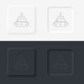 Robot, tech, car icon - Vector. Artificial intelligence neumorphic style vector icon