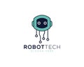 Modern Robot Tech Logo Design