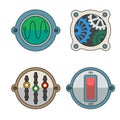 Robot technical Colorful meter icon