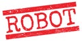 ROBOT text on red lines stamp sign