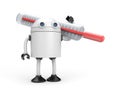 Robot with thermometer