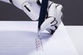 Robot Ticking Off Checkboxes On Document