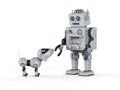 Robot tin toy with dog Royalty Free Stock Photo