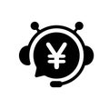 Robot trading ( robot advisor ) icon illustration ( Japanese yen