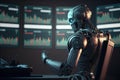 Robot trading on candlestick chart using AI
