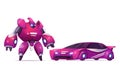 Robot transformer and sports car, warrior kids toy