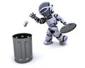 Robot with trash