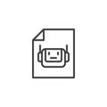Robot txt file line icon