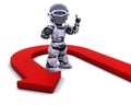 Robot with u-turn arrow Royalty Free Stock Photo