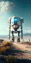 Robot Utopia Robots Replace Humans Sustainable Living Mobile Wallpaper. Generative AI