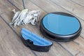 Robot vacuum cleaner with mopping functionality