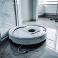 a robot vacuum cleaner that washes and vacuums.