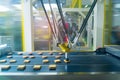 robot with vacuum suckers with conveyor in Production of cookies