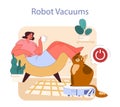 Robot Vacuums concept.