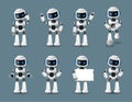 Futuristic robot set Royalty Free Stock Photo