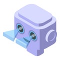 Robot visual perception icon isometric vector. Optical sensory Royalty Free Stock Photo