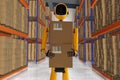 A robot warehouse worker