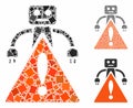 Robot warning Composition Icon of Abrupt Items