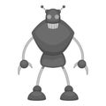 Robot warrior icon monochrome Royalty Free Stock Photo