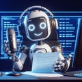 Ai Robot is Doing Voice Over. Generative ai