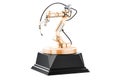 Robot welding, golden award concept. 3D rendering Royalty Free Stock Photo