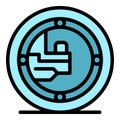 Robot wheel icon vector flat