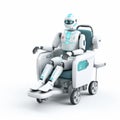 Lifelike Caregiver Robot 3d Rendering In White Background Royalty Free Stock Photo