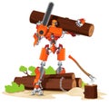 Robot Woodcutter Character