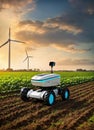Robotic Agriculture Robot Working in Farm Field