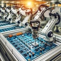 Robotic Arm Assembly Line Royalty Free Stock Photo
