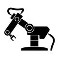 Robotic arm black symbol