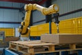 robotic arm with customizable end effector palletizing tools Royalty Free Stock Photo
